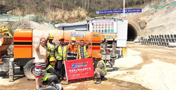         混凝土輸送泵泰國售后，助力一帶一路建設(shè)       